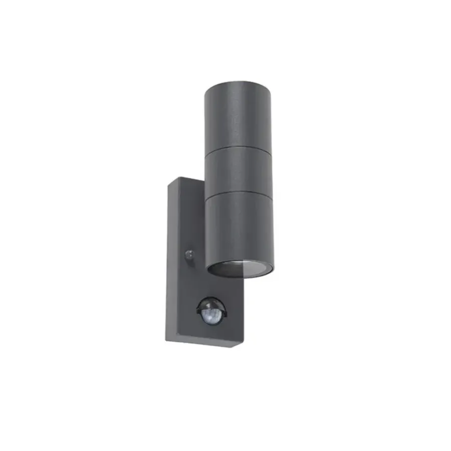 QAZQA buitenlampen met sensor duo grijs gu10