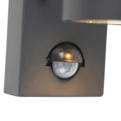 QAZQA buitenlampen met sensor duo grijs gu10