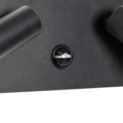 QAZQA buitenlampen met sensor simon zwart geïntegreerde led