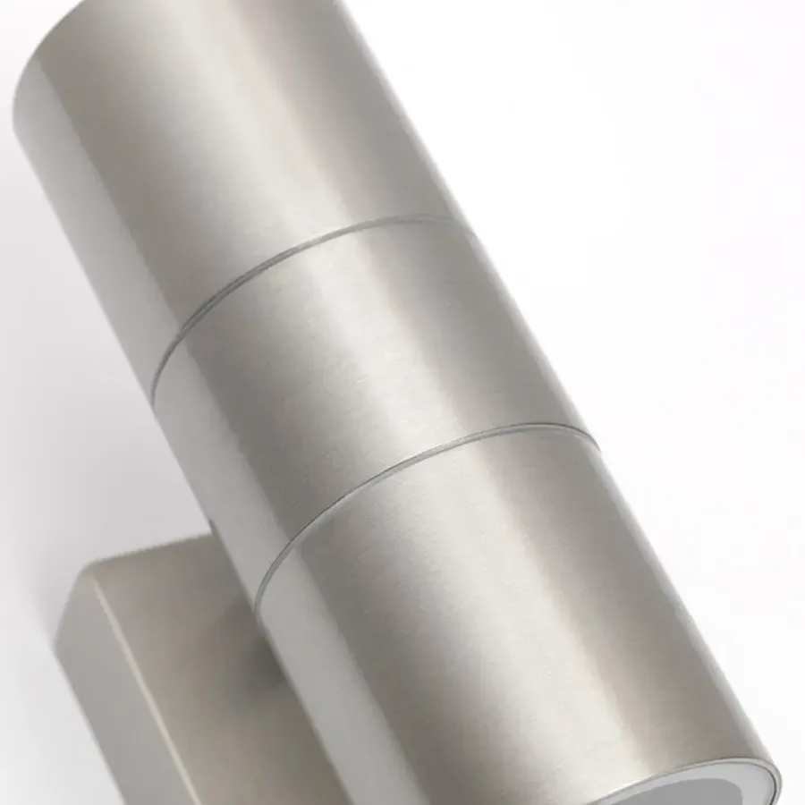 QAZQA buitenlampen met sensor duo zilverkleurig gu10