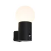 Buitenverlichting|Wandlampen-QAZQA buitenlampen met sensor huma zwart e27