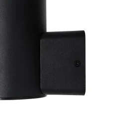 Buitenverlichting|Wandlampen-QAZQA buitenlampen met sensor huma zwart e27