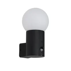 Buitenverlichting|Wandlampen-QAZQA buitenlampen met sensor huma zwart e27