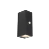 Buitenlampen Met Sensor|Wandlampen-QAZQA buitenlampen met sensor baleno zwart gu10