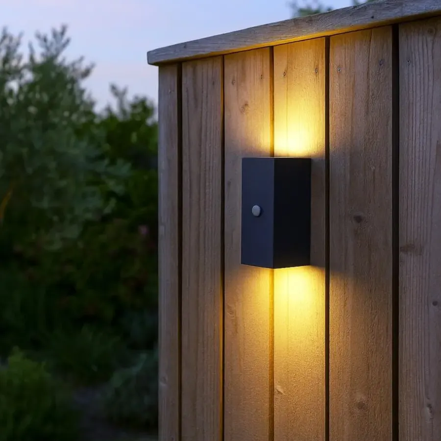 Buitenlampen Met Sensor|Wandlampen-QAZQA buitenlampen met sensor baleno zwart gu10