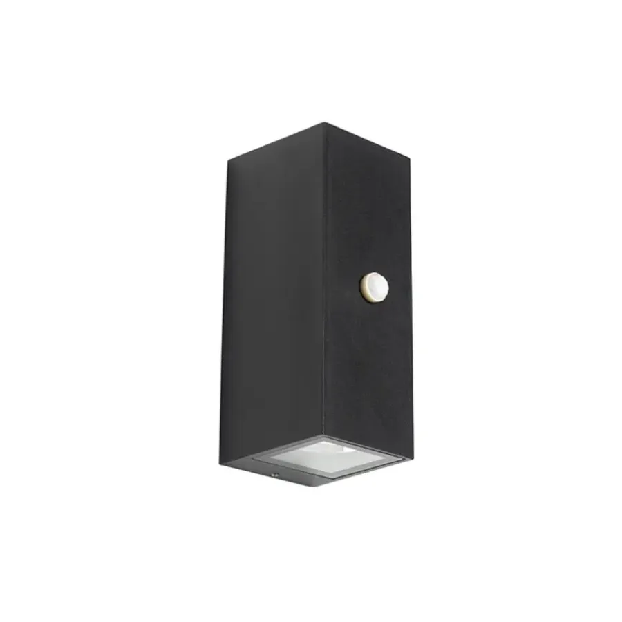 Buitenlampen Met Sensor|Wandlampen-QAZQA buitenlampen met sensor baleno zwart gu10