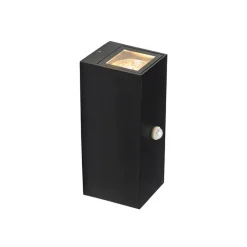 Buitenlampen Met Sensor|Wandlampen-QAZQA buitenlampen met sensor baleno zwart gu10