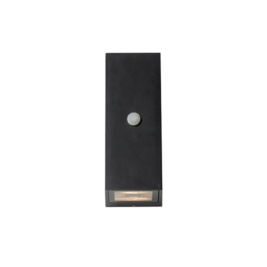 Buitenlampen Met Sensor|Wandlampen-QAZQA buitenlampen met sensor baleno zwart gu10