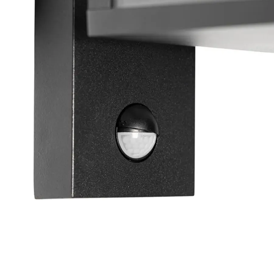 Wandlampen-QAZQA buitenlampen met sensor charlois zwart e27