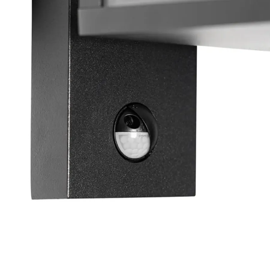 Wandlampen-QAZQA buitenlampen met sensor charlois zwart e27
