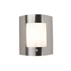 QAZQA buitenlampen met sensor emmerald zilverkleurig e27