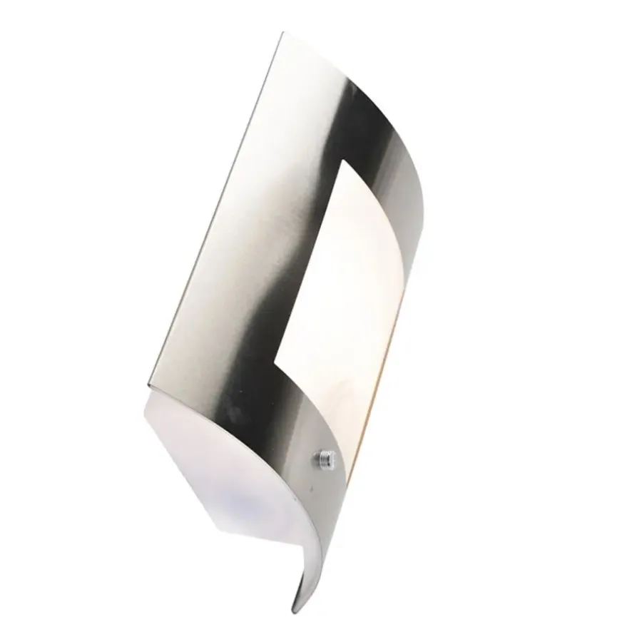 QAZQA buitenlampen met sensor emmerald zilverkleurig e27