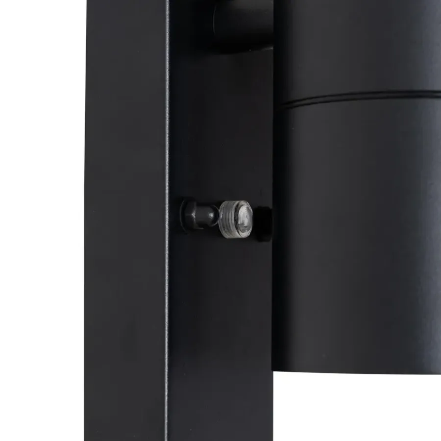 Wandlampen-QAZQA buitenlampen met sensor duo zwart gu10