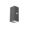 Buitenlampen Met Sensor|Wandlampen-QAZQA buitenlampen met sensor baleno grijs gu10