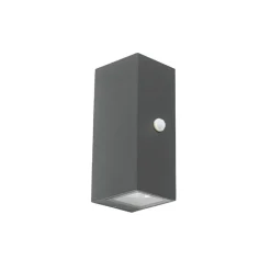 Buitenlampen Met Sensor|Wandlampen-QAZQA buitenlampen met sensor baleno grijs gu10