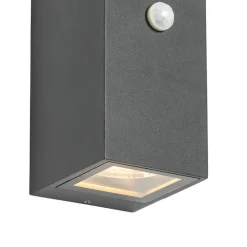 Buitenlampen Met Sensor|Wandlampen-QAZQA buitenlampen met sensor baleno grijs gu10