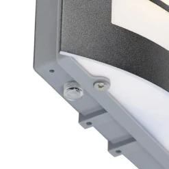 QAZQA buitenlampen met sensor miro zwart e27