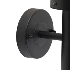 QAZQA buitenlampen met sensor gleam zwart e27