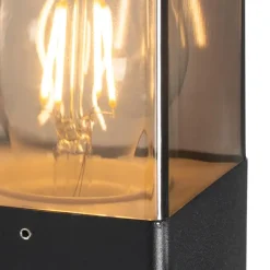Wandlampen-QAZQA buitenlampen met sensor denmark zwart e27