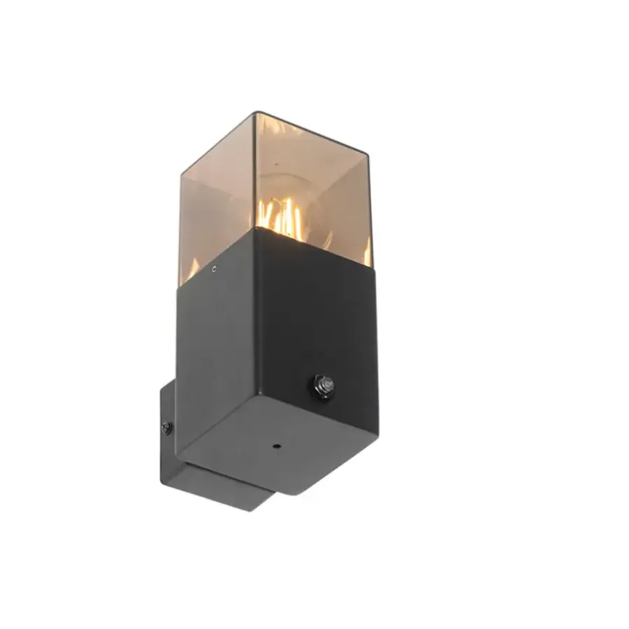 Wandlampen-QAZQA buitenlampen met sensor denmark zwart e27