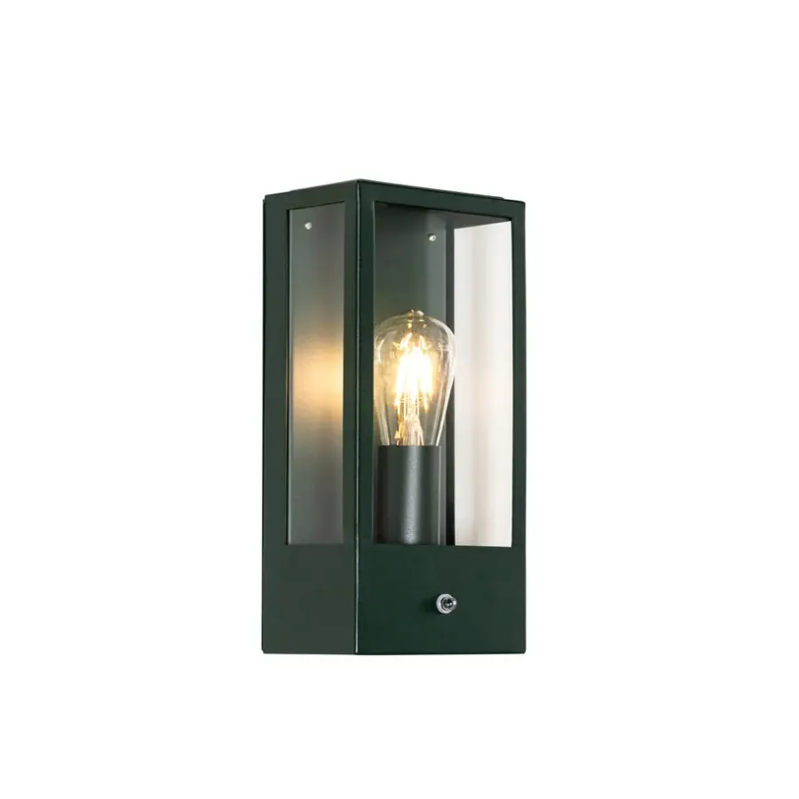 QAZQA buitenlampen met sensor rotterdam groen e27