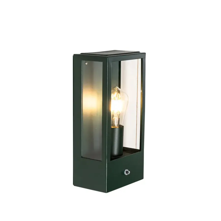 QAZQA buitenlampen met sensor rotterdam groen e27