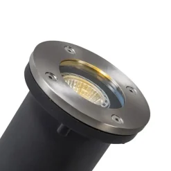 Grondspots-QAZQA grondspots basic zilverkleurig gu10