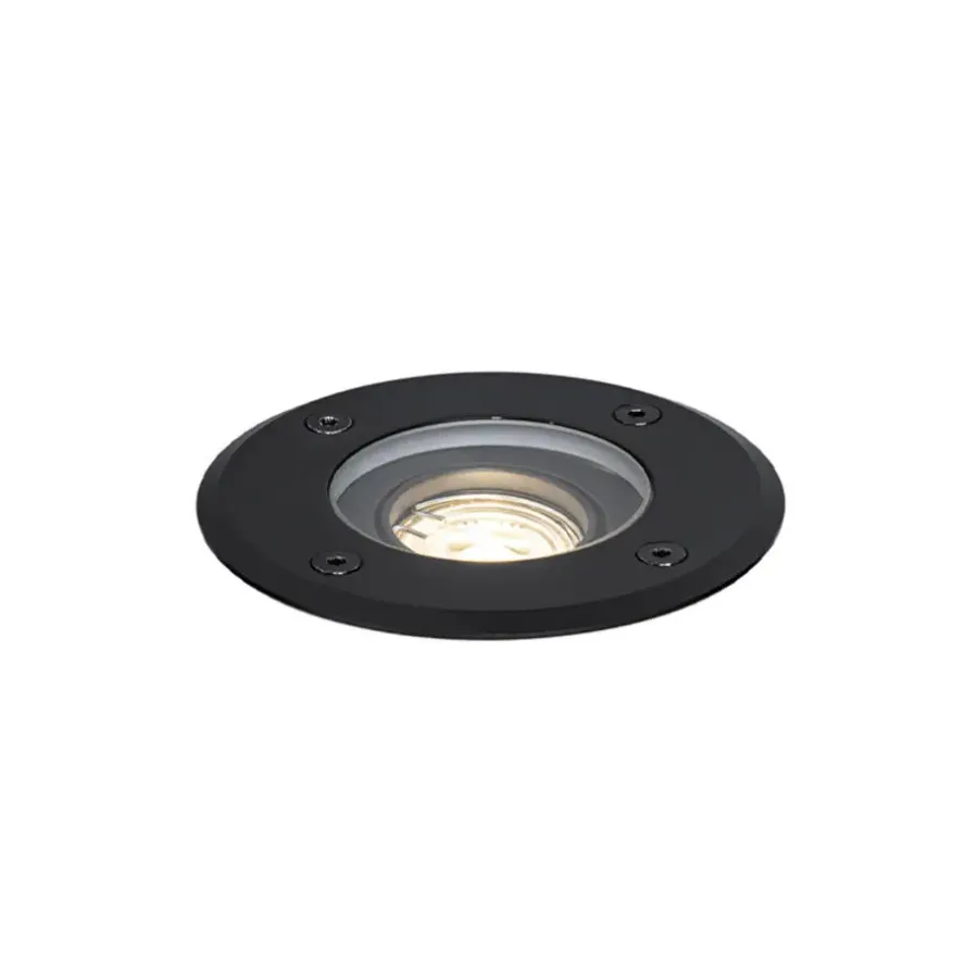 Buitenverlichting|Grondspots-QAZQA grondspots delux zwart gu10