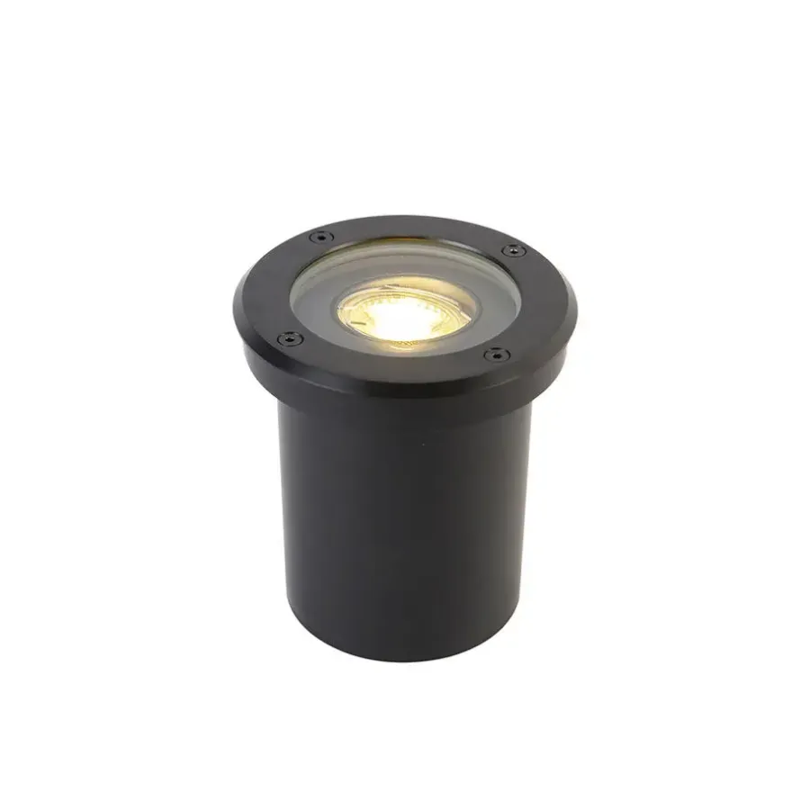 Buitenverlichting|Grondspots-QAZQA grondspots delux zwart gu10