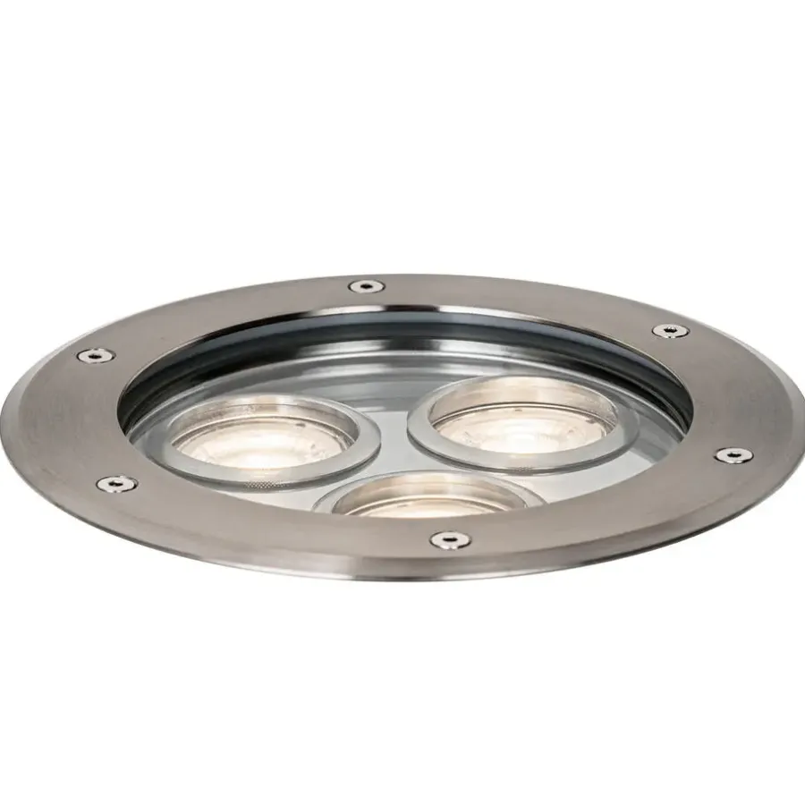 Buitenverlichting|Grondspots-QAZQA grondspots tribus zilverkleurig gu10