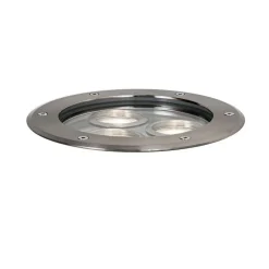 Buitenverlichting|Grondspots-QAZQA grondspots tribus zilverkleurig gu10