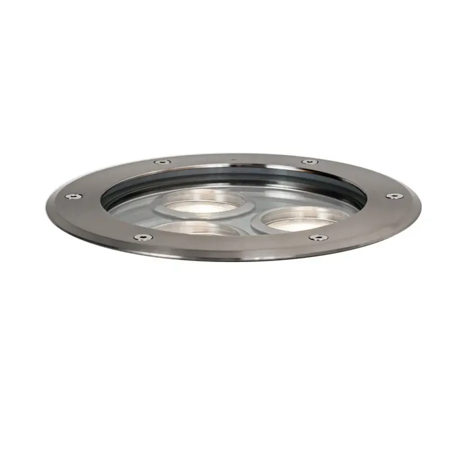 Buitenverlichting|Grondspots-QAZQA grondspots tribus zilverkleurig gu10