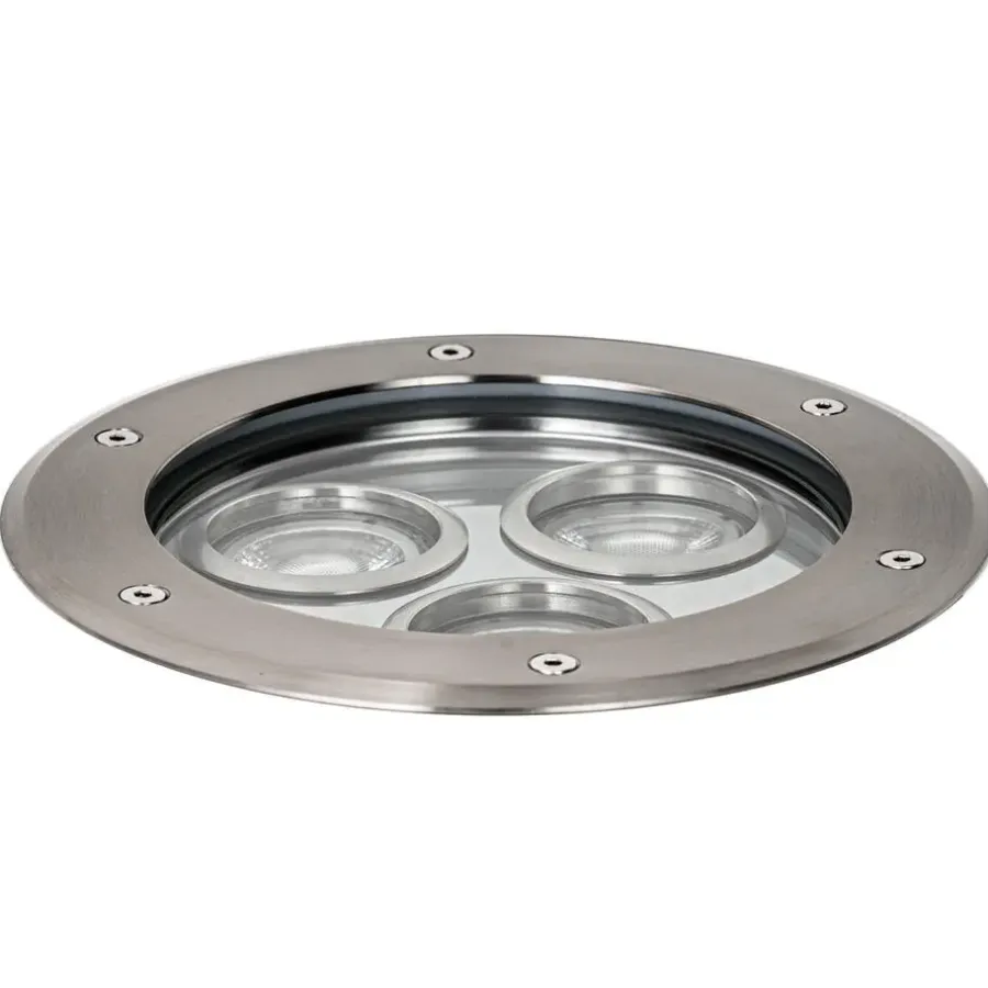 Buitenverlichting|Grondspots-QAZQA grondspots tribus zilverkleurig gu10