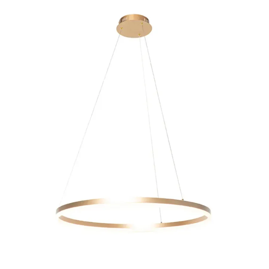 Hanglampen-QAZQA hanglampen anello goudkleurig geïntegreerde led