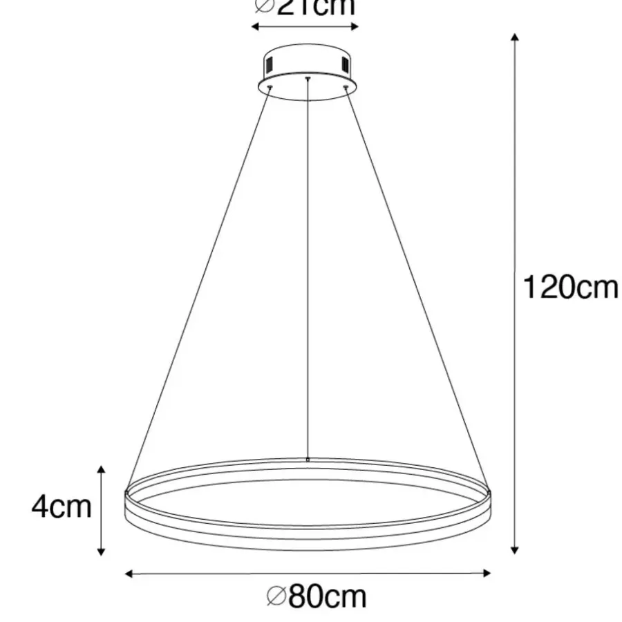 Hanglampen-QAZQA hanglampen anello goudkleurig geïntegreerde led
