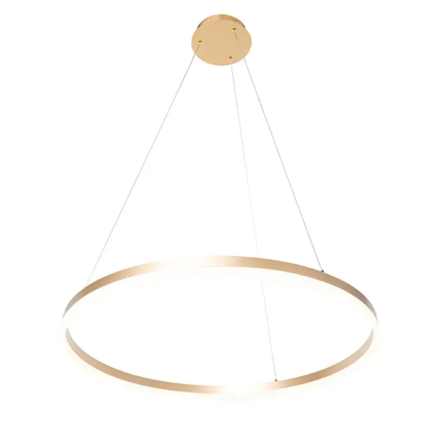 Hanglampen-QAZQA hanglampen anello goudkleurig geïntegreerde led