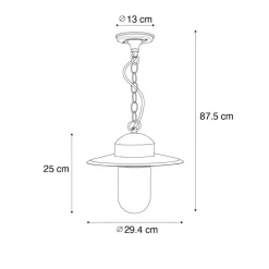 QAZQA hanglampen buiten kansas groen e27