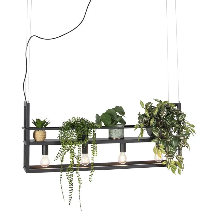 Hanglampen-QAZQA hanglampen cage rack zwart e27