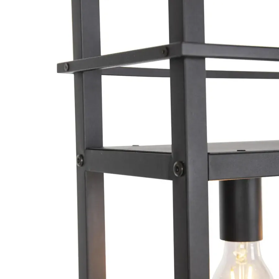 Hanglampen-QAZQA hanglampen cage rack zwart e27