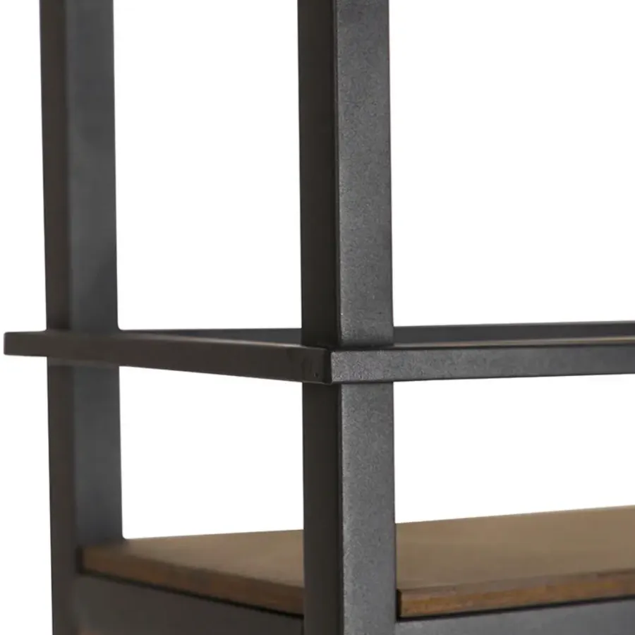 QAZQA hanglampen cage rack bruin e27