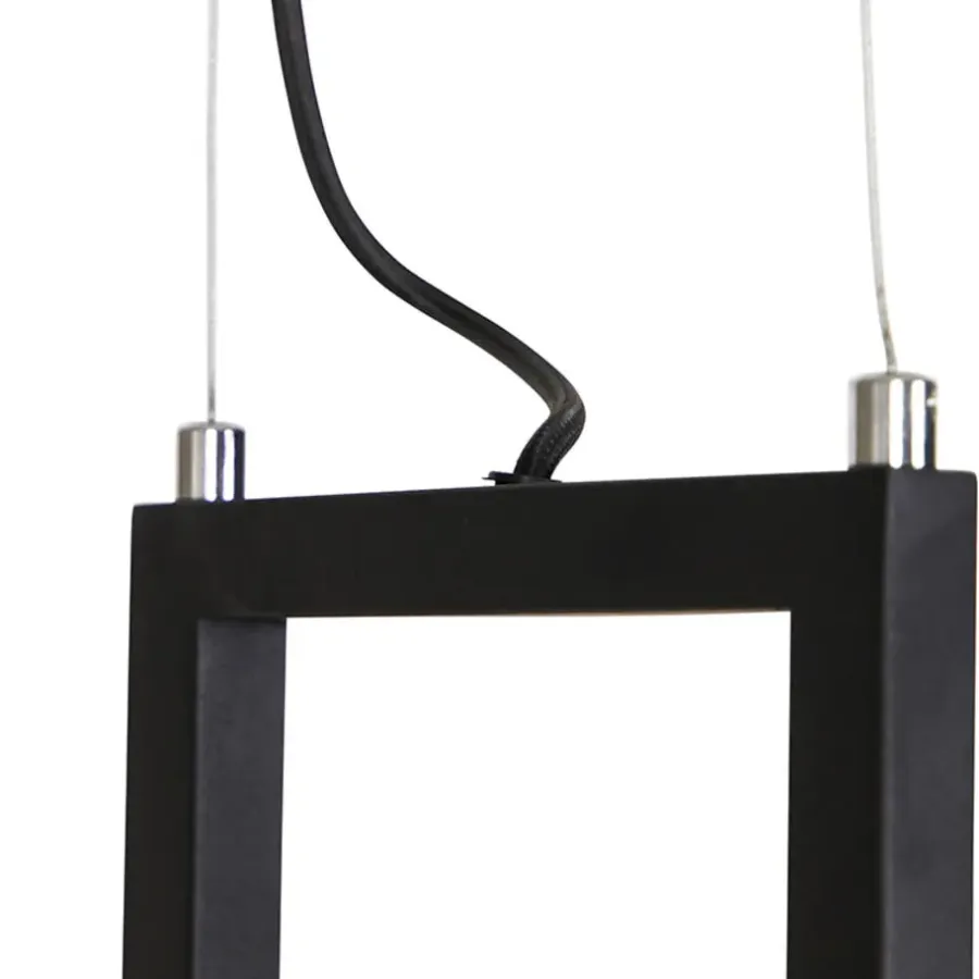 QAZQA hanglampen cage rack bruin e27
