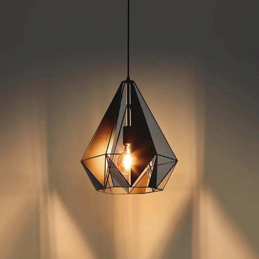 Hanglampen-QAZQA hanglampen carcass zwart e27