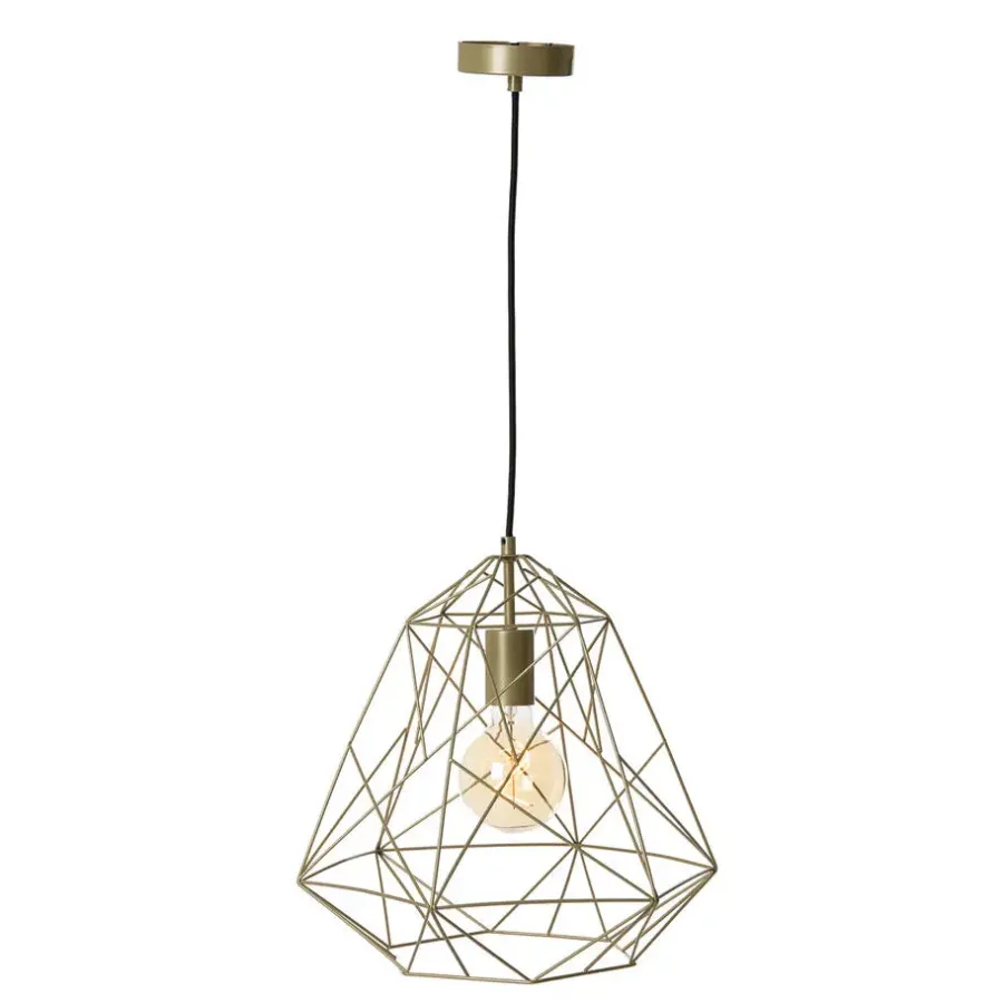Hanglampen-QAZQA hanglampen framework goudkleurig e27