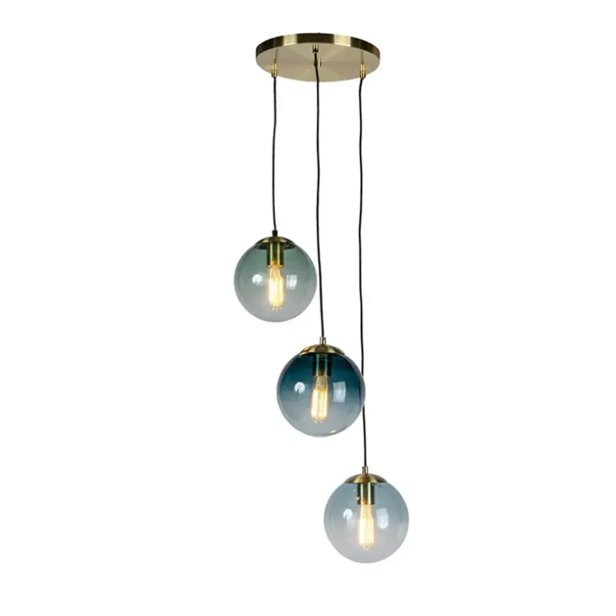 QAZQA hanglampen pallon goudkleurig e27