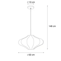 Hanglampen-QAZQA hanglampen plu wit e27