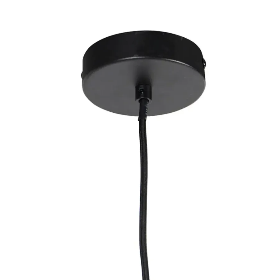 QAZQA hanglampen pua zwart e27