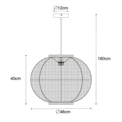 QAZQA hanglampen rob wit e27