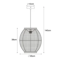 Hanglampen-QAZQA hanglampen rob wit e27