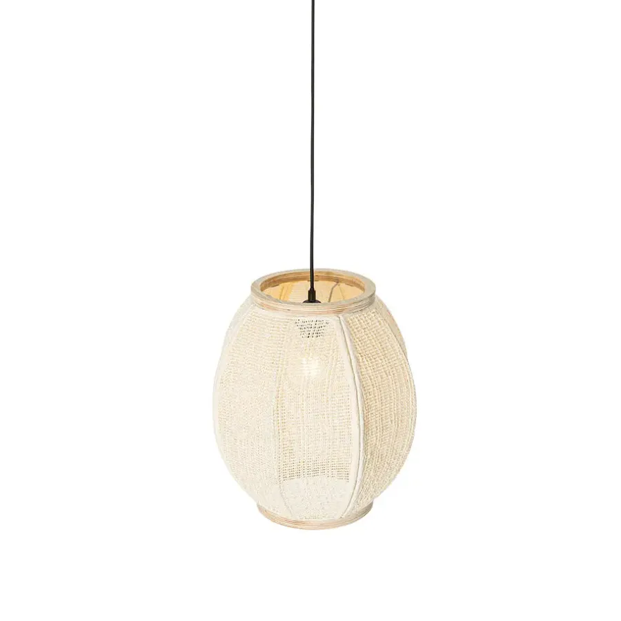 Hanglampen-QAZQA hanglampen rob wit e27