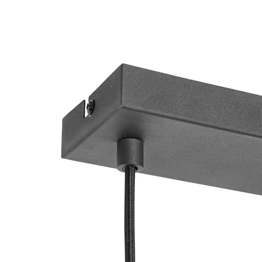 QAZQA hanglampen saffira zwart e27